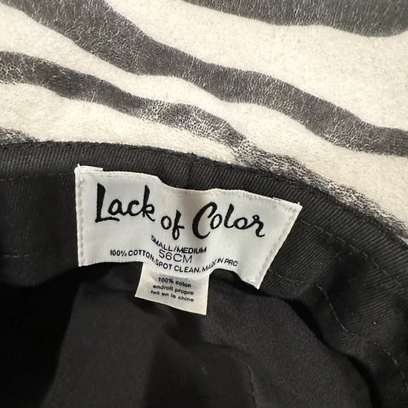 Lack of Color Terry Wave Bucket Hat in Zebra Size Small/Medium 56cm - Picture 4 of 4